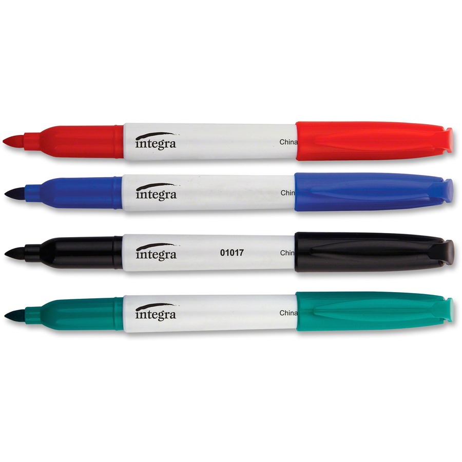 Marqueurs effaçables à sec Integra, style stylo (pqt de 4)