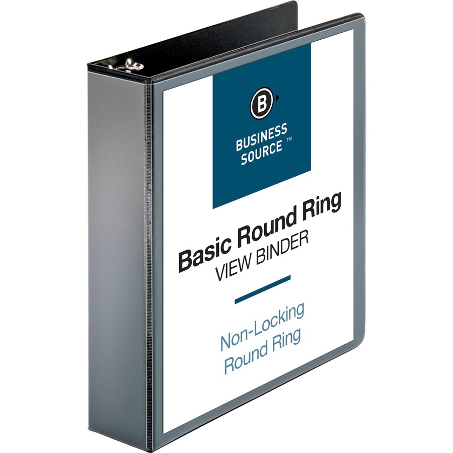 [1034941] Binder with inside and outside pockets, 2 in., Black