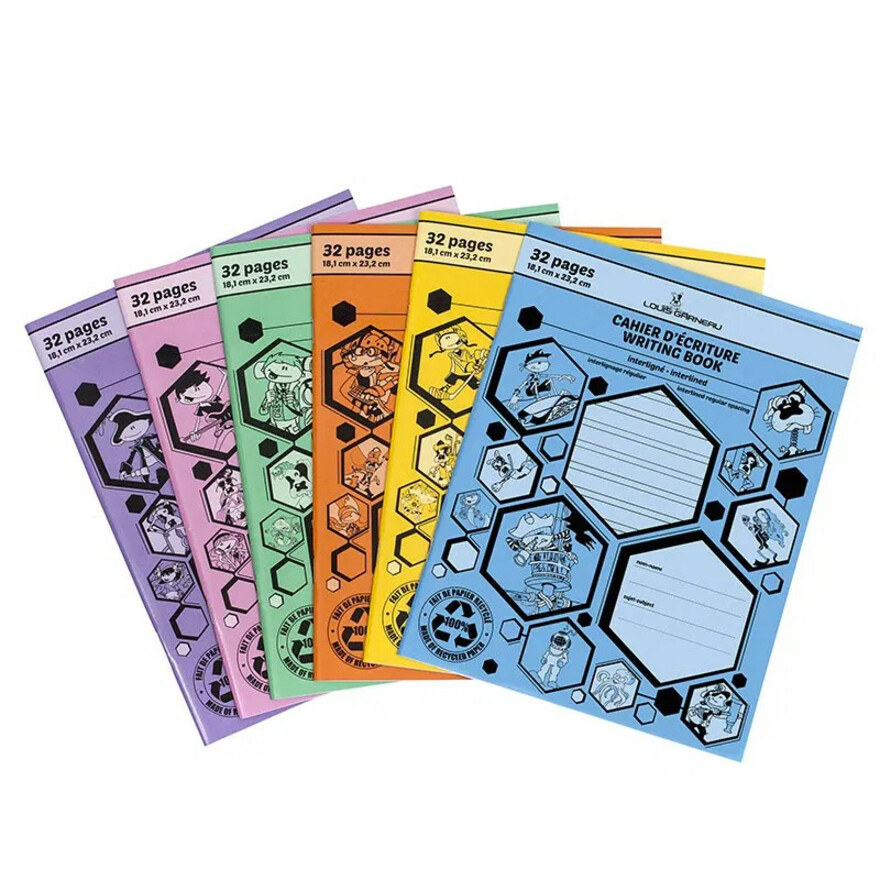 [106997] Louis Garneau Writing Book, Interlined (LG20), Ass. Col.