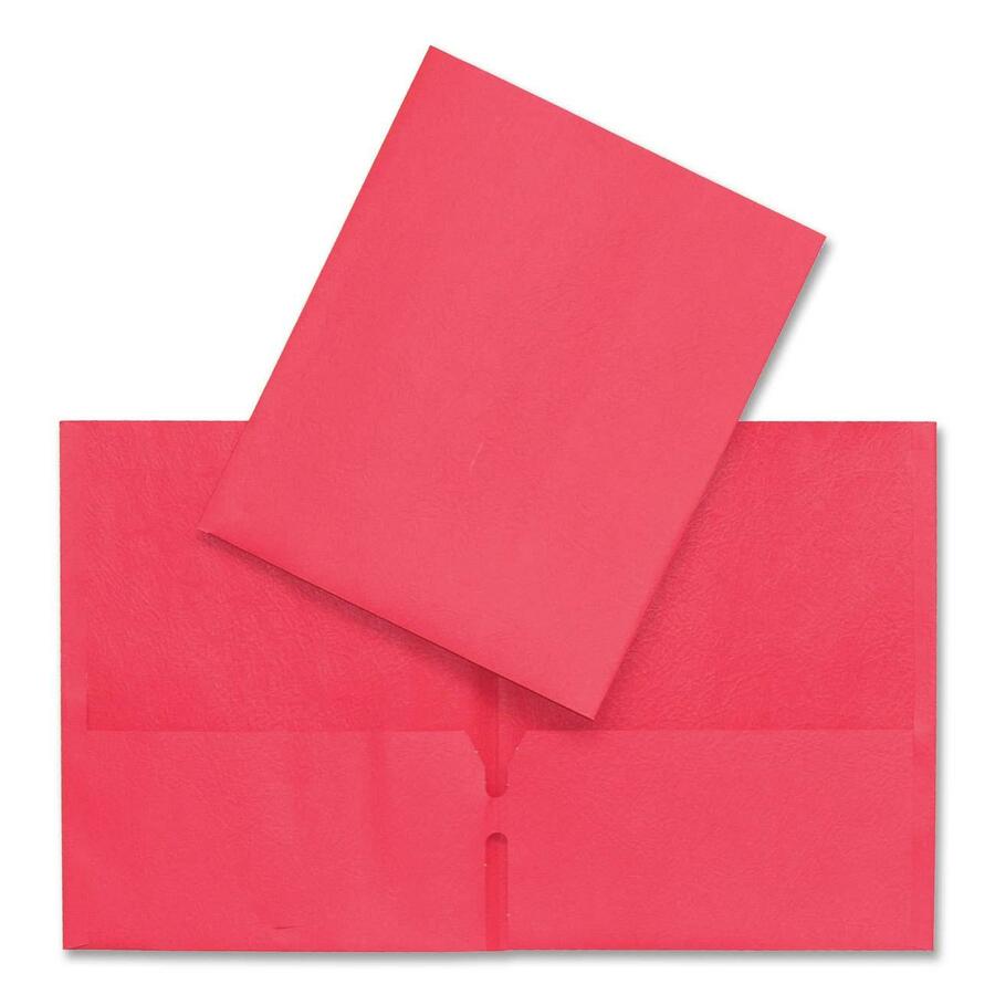 Chemise à pochettes, Carton texturé, Rouge