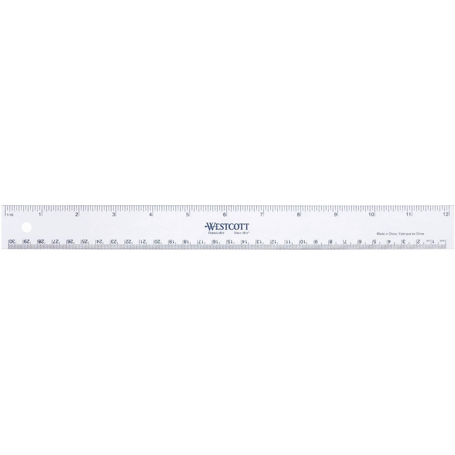 [122432] Clear Flexible Plastic Ruler (30 cm - 12 inches)