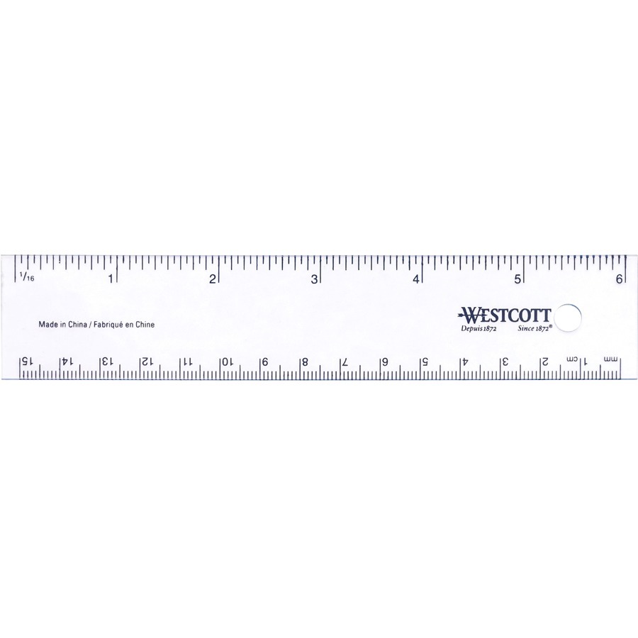 [122440] Clear Flexible Plastic Ruler, 15 cm