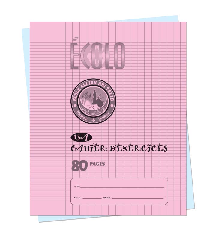 [13A-R] Écolo Lined Book C13A (Small), 32 pages, Pink
