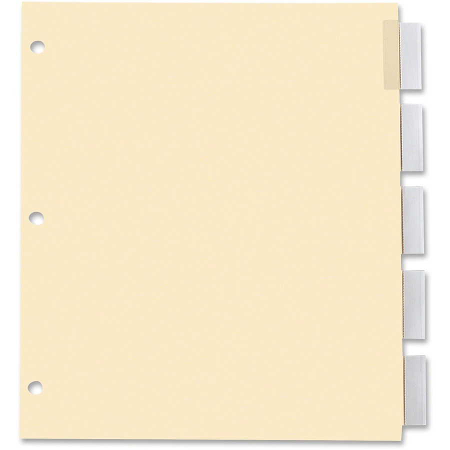 [224865] 5 Tab Dividers, Clear Tab