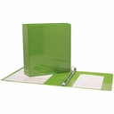 Cartable avec pochettes int. et ext., Ann. en D, 3.81 cm (1.5"), Vert clair