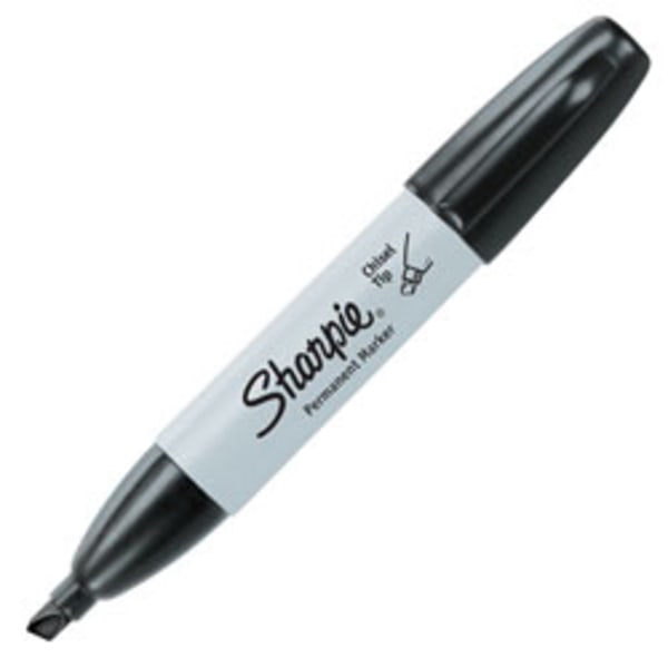 Chisel Tip Permanent Marker, Black