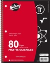 Math/science spiral notebook, 80 pages