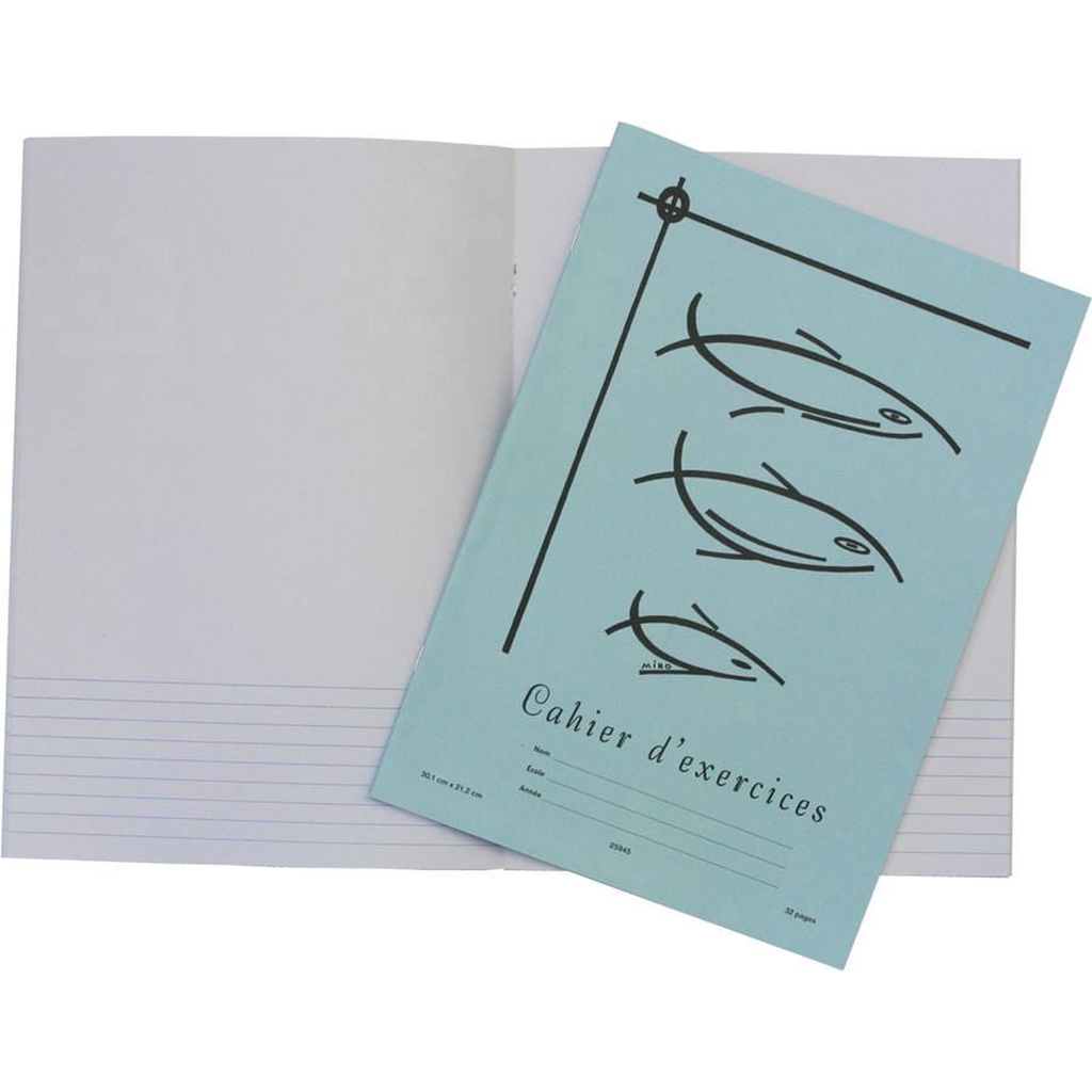Cahier d'exercices 3 Poissons, 1/4 Ligné