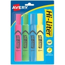 Hi-Liter Highlighters, Chisel Tip (Pkg 4, pink, green, yellow, blue)
