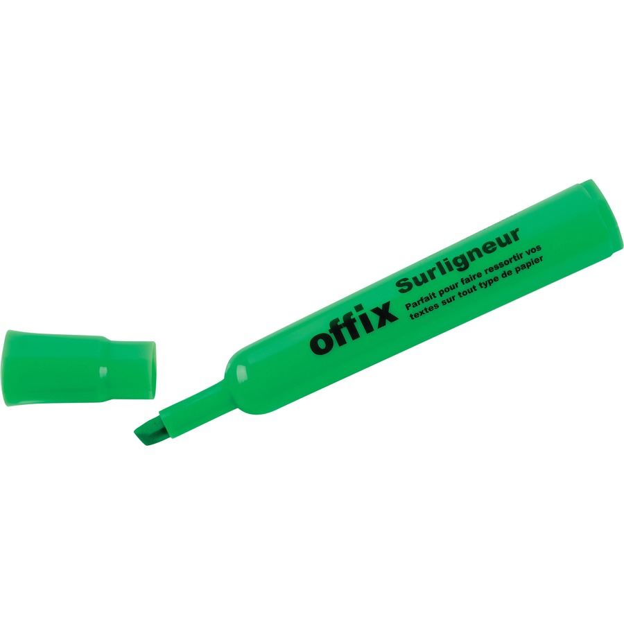 Surligneur biseauté, Vert