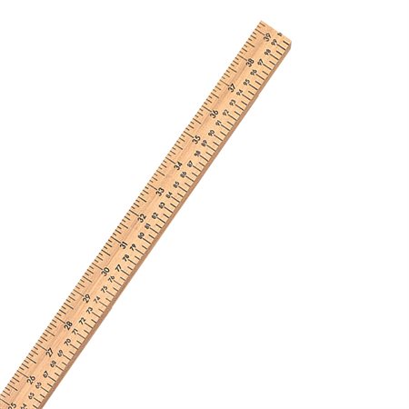 [673731] Wood Ruler, 30 cm, 3 Holes for Binder