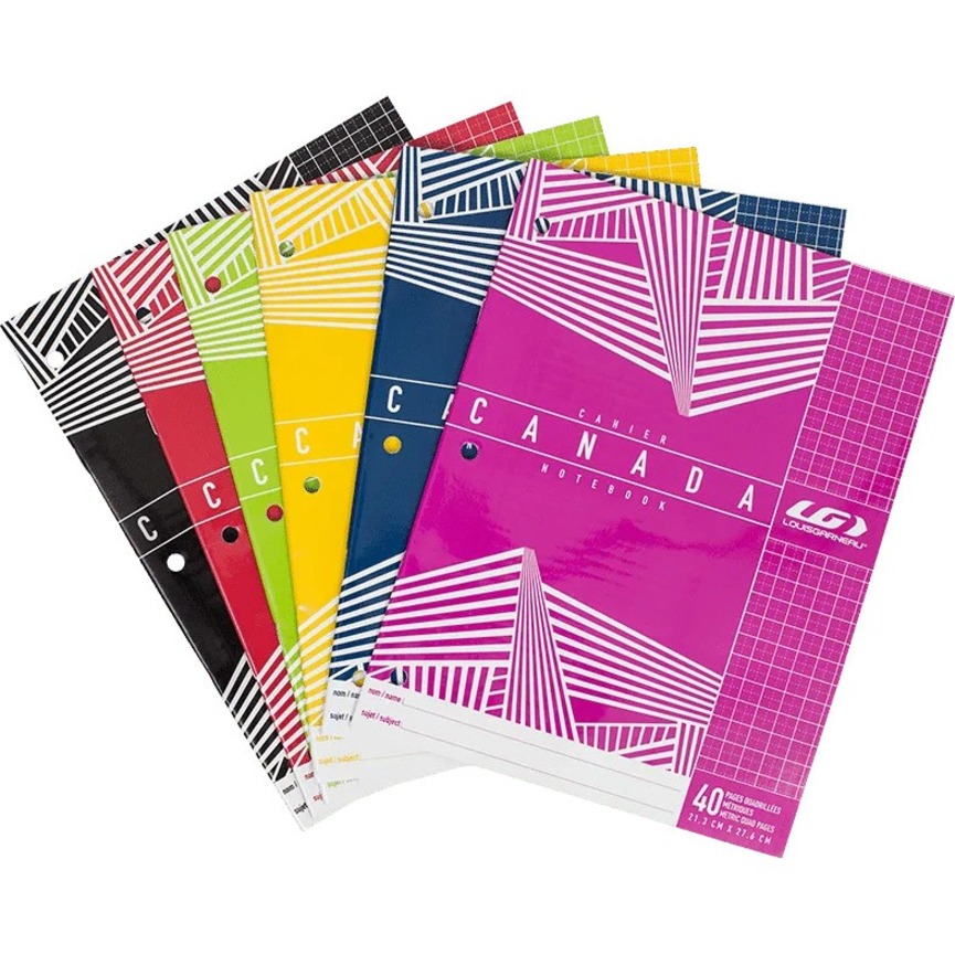 Cahier quadrillé métrique Louis Garneau, 40 pages (#40412325)
