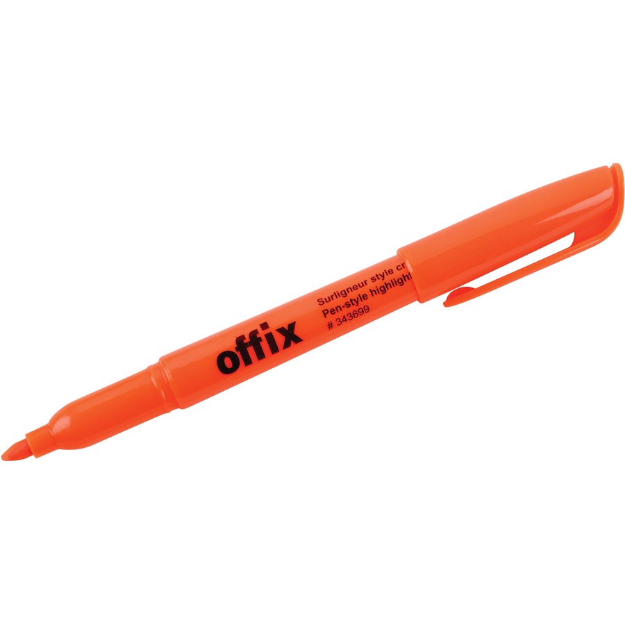 Surligneur Offix Orange, Pointe biseautée fine