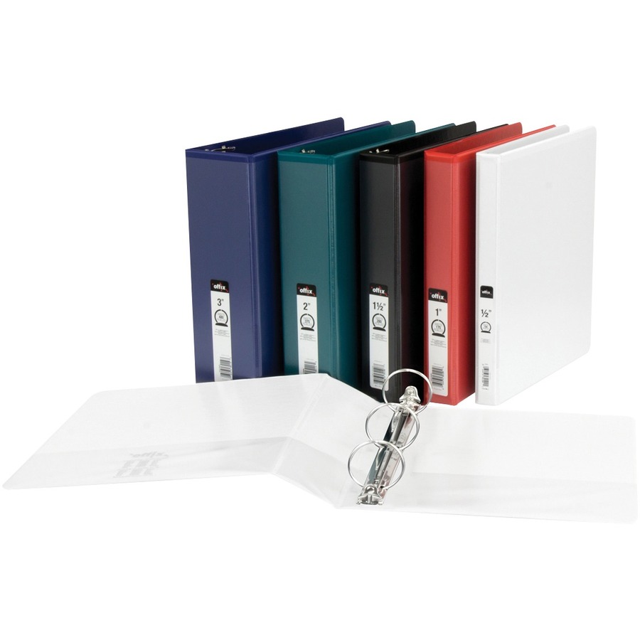 [346098] Binder with inside and outside sleeves, 7.62 cm (3"), White
