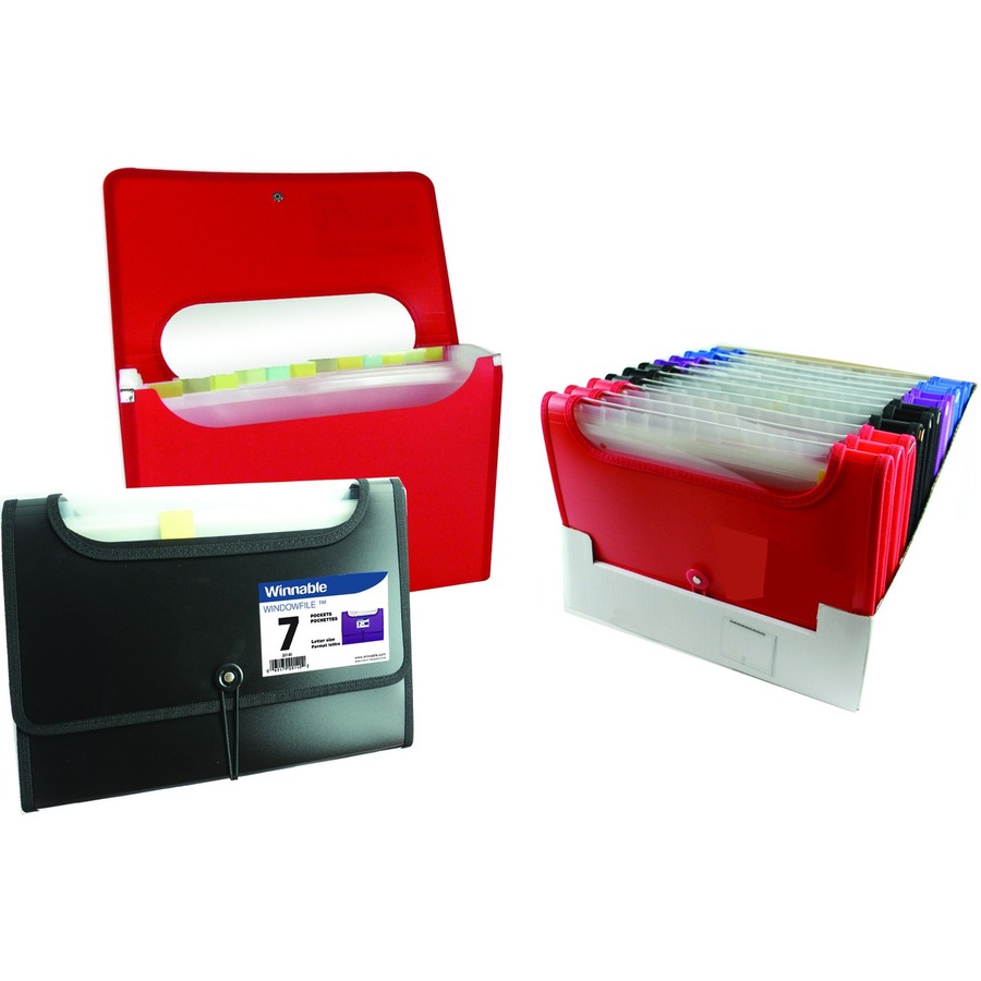 Winnable Expanding Poly File, 7 Pockets