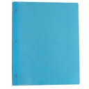 Soft Plastic Duo-tang with Fasteners, Light Blue