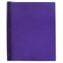 Soft Plastic Duo-tang with Fasteners, Purple