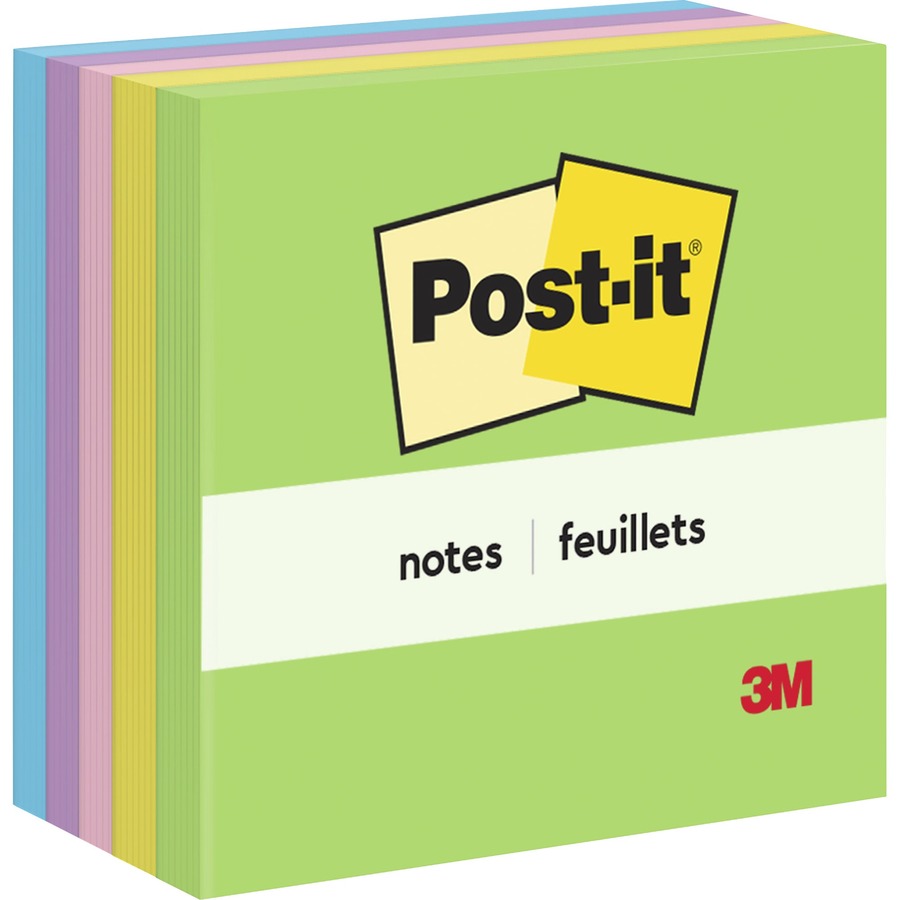 [420851] Bloc Post-It, 3" X 3", 5 couleurs, 5 blocs de 100 feuilles