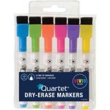 [834953] Quartet Rewritables Dry-Erase Markers, Fine tip (Box of 6)