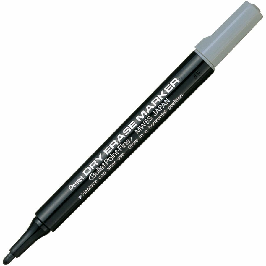 Marqueur effaçable à sec, Pointe Fine (Dry Erase Pentel), Noir