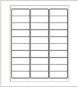 Étiquettes Avery #5260, 1 feuille de 30 étiquettes blanches 1" x 2-5/8" (Pour identifier les livres et les cahiers)