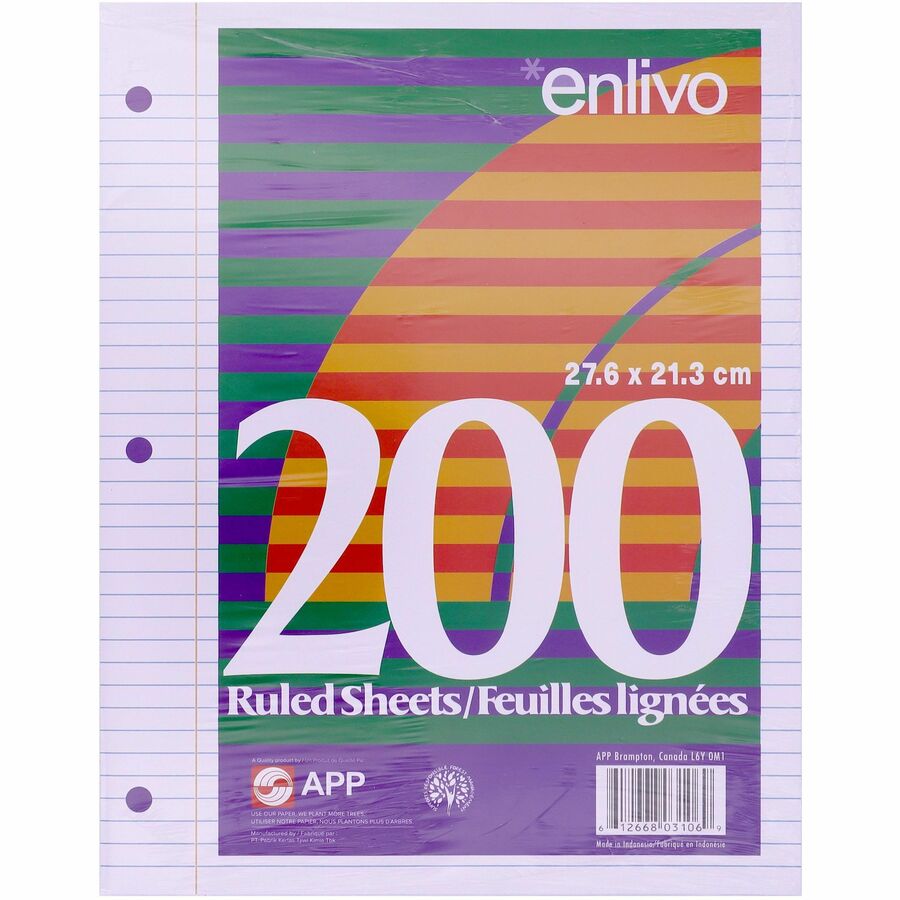 [570218] Loose leaf sheets, ruled (pkg of 200)
