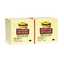 [349241] Bloc-notes autoadhésif Offix, 3"X3", jaune, 100 feuilles