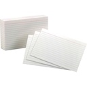 Ruled index card, 4 X 6 inches, White (Pkg 100)