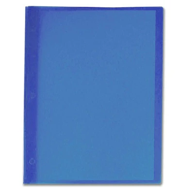 Soft Plastic Duo-tang with Fasteners, Dark Blue