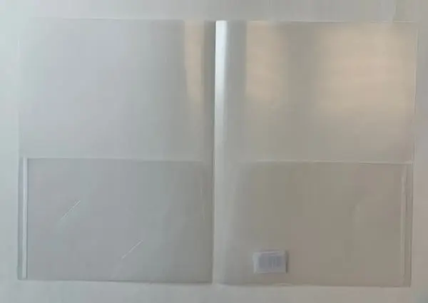 Chemise à pochettes, Plastique, Clair