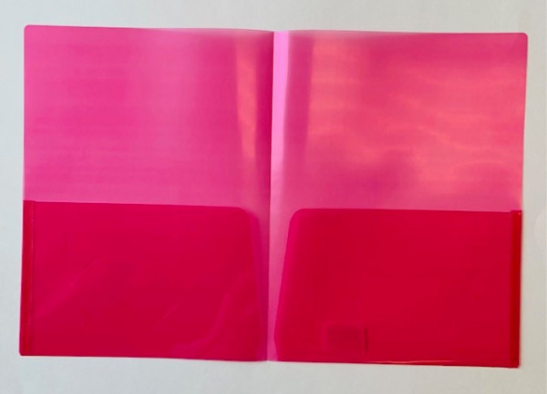 Chemise à pochettes, Plastique, Rouge