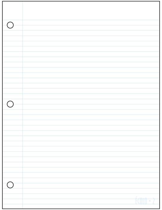 [ECF2] Écolo Loose ruled sheets #2 (pkg of 50)