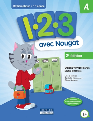 [9998201810096] 1, 2, 3 avec Nougat, 2e édition, 1er année, Combo cahiers A-B versions imprimée et numérique, aide-mémoire + activités interactives 1 an (9998201810096) 