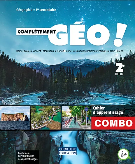 [LV324354] Complètement Géo Sec. 1, 2e Édition - Cahier d'apprentissage verions imprimée et numérique - accès à la plateforme i+interactif + activitiés interactives 1 an + le fascicule Mes bases en géo (9998202411261)