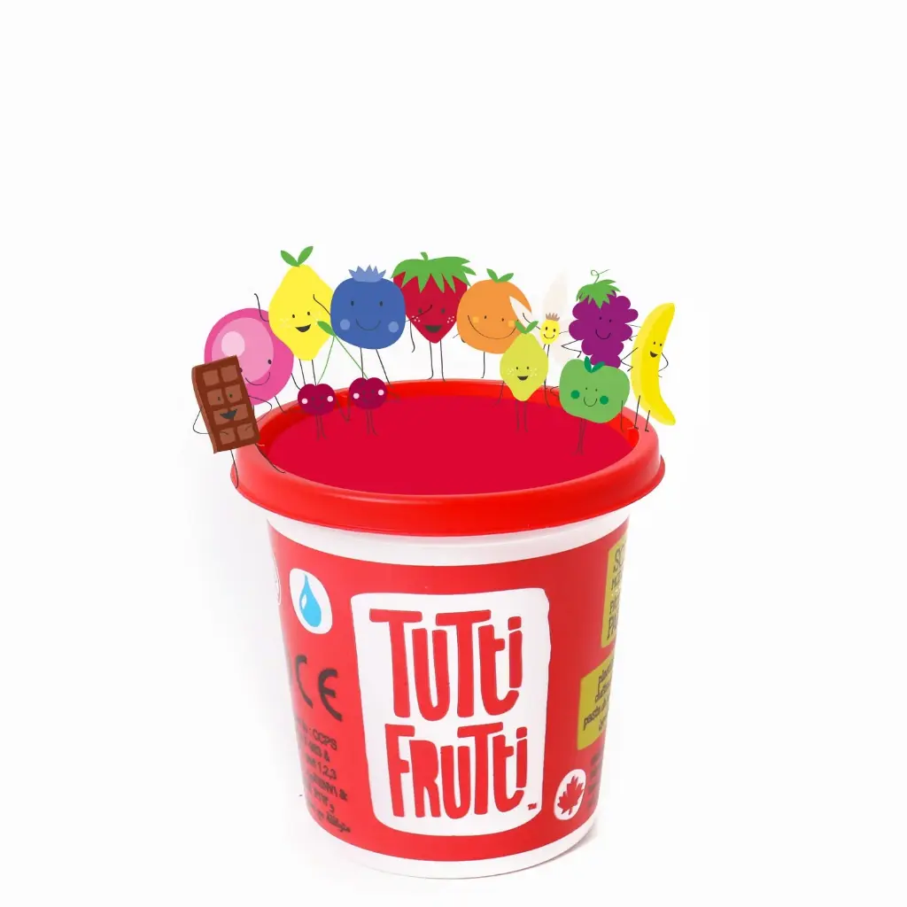 Pâte à modeler parfumée Tutti-Frutti, pot de 100 g, Coul. Ass.