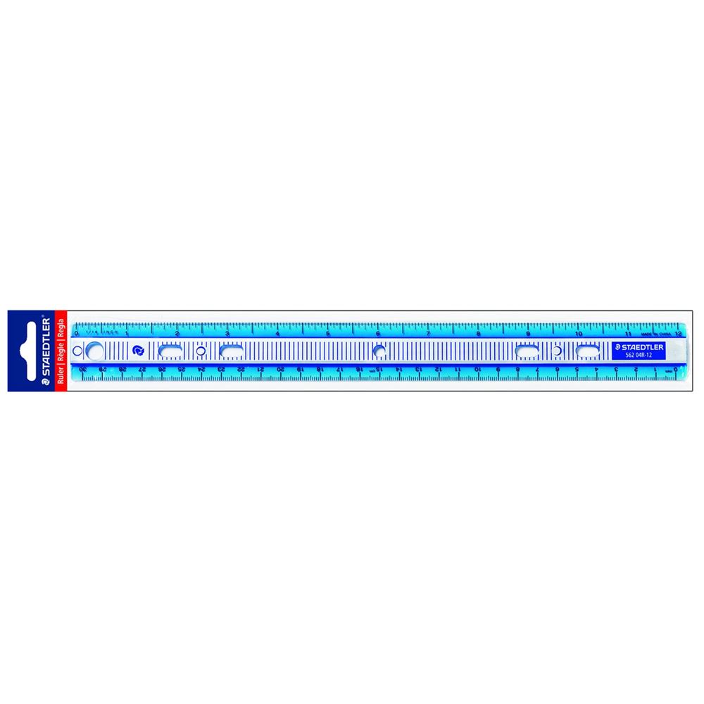 Règle en plastique Staedtler, 30 cm/12", 3 Trous pour relieur
