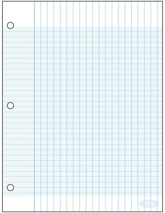 [T13B] Standard Seyes Notepad Ecolo #13B, 3 holes, 50 sheets