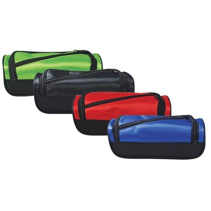 Étui à crayons en nylon, 1 zip, avec pochettes sur le devant 