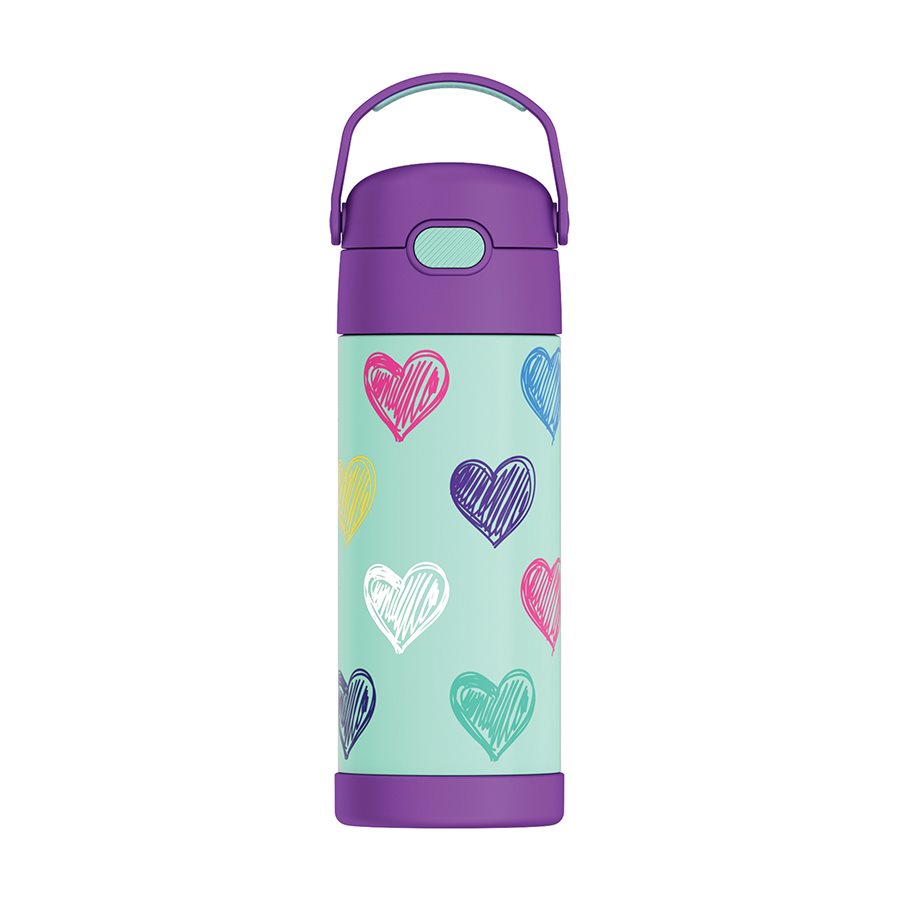Thermos Insulate Bottle, 410 ml, Hearts 