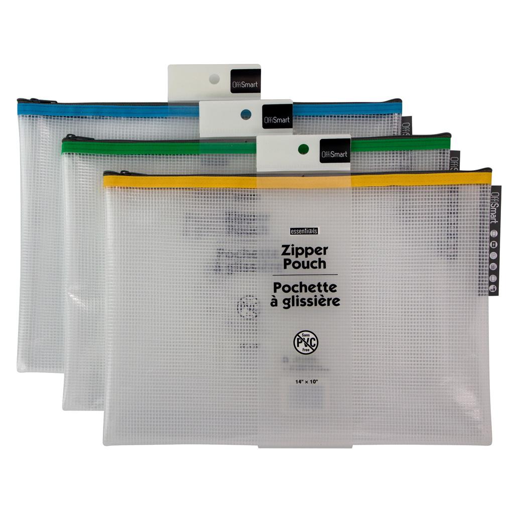 [A00243] Vinyl Zippered Courrier Bag 10" x 14"