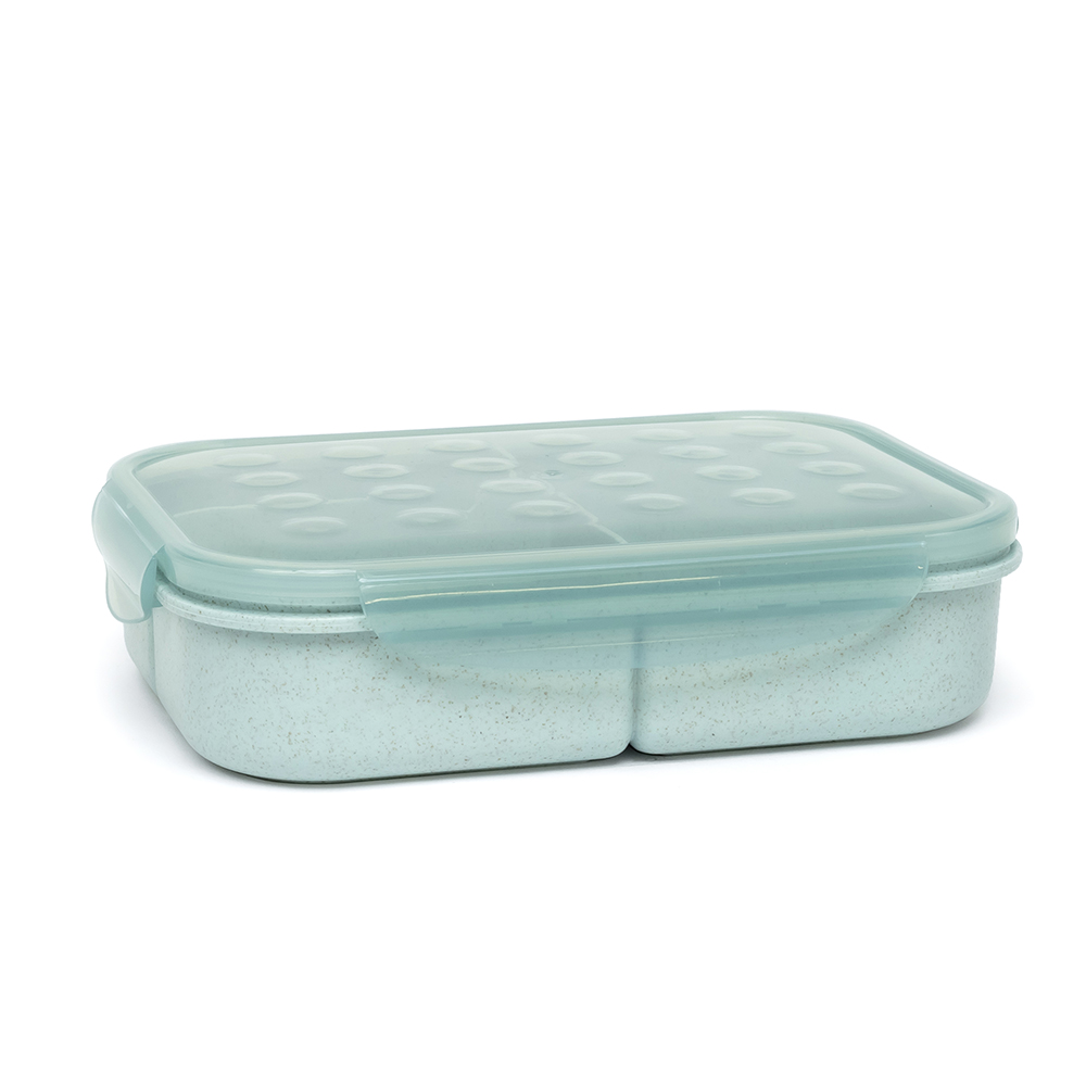 [834895] Biodegradable Meal Box, 3 compartments, Bleu