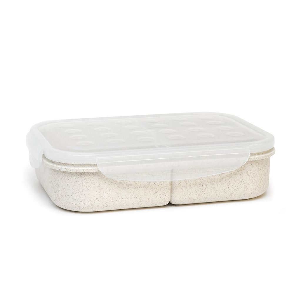 [834896] Biodegradable Meal Box, 3 compartments, Natural