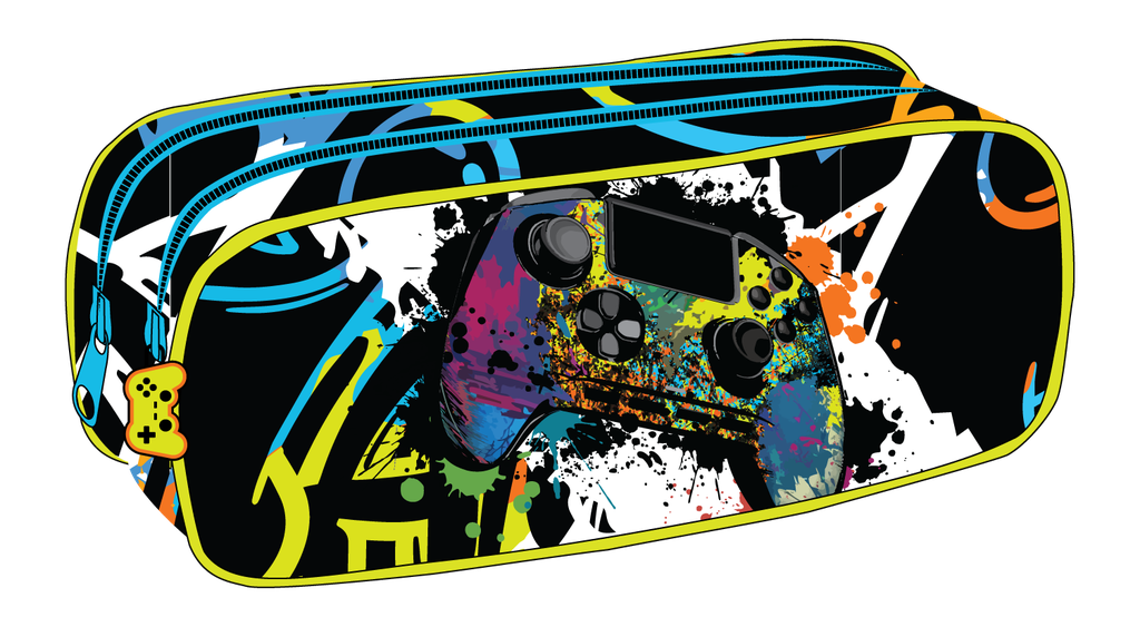 [YBUT002] Étui à crayons Butterfly avec 2 compartiments, Game On