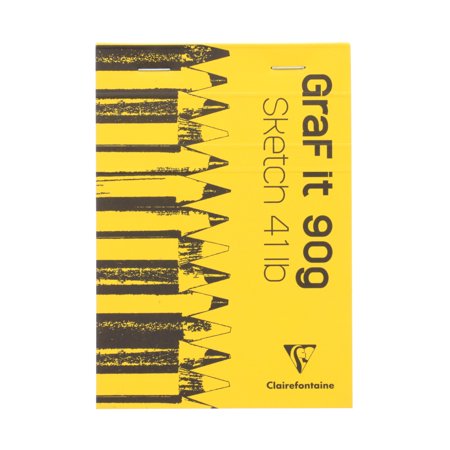 Stapled Block Graf it 90g, 10.5 x 14.8 cm (4" x 5.8"), 80 blank sheets