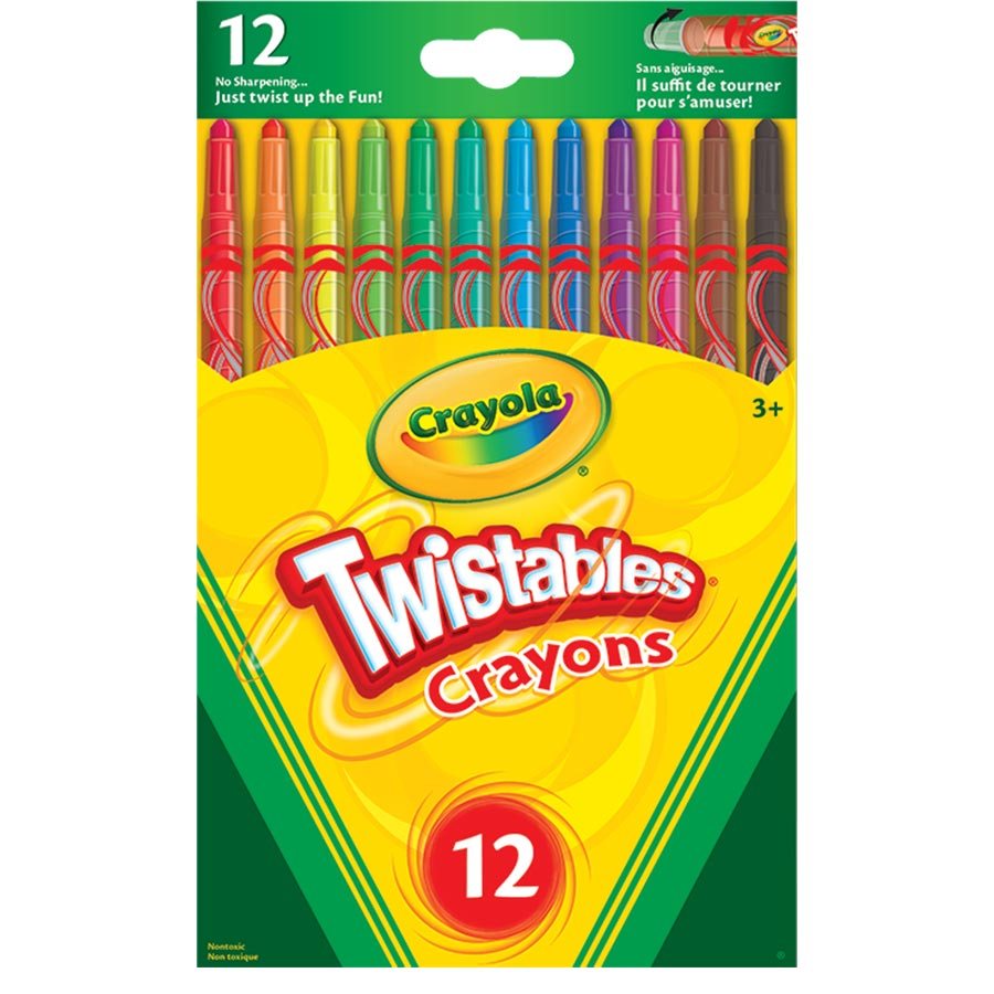 Twistable Wax Crayons (Box of 12)