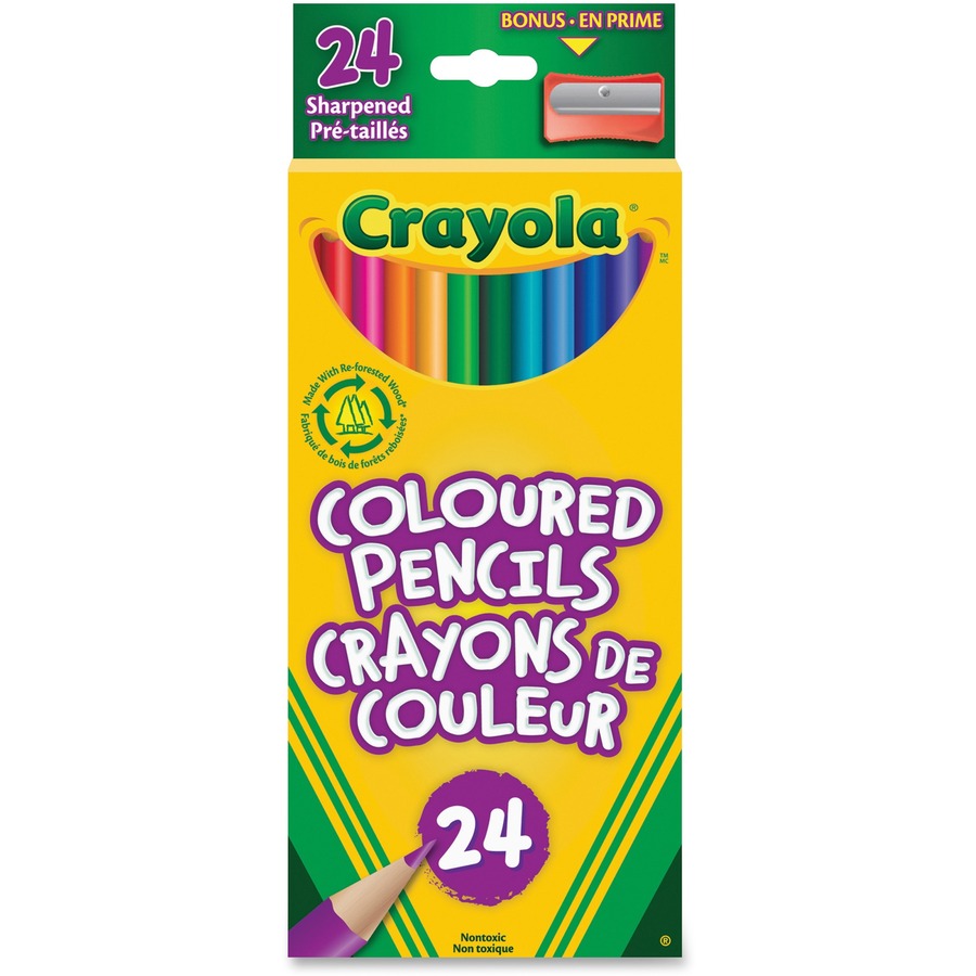Crayons de couleur Crayola en bois (Boîte de 24)