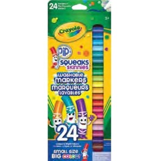 Pip-Squeaks Skinnies Washables Crayola Markers, Fine tip (box of 24)