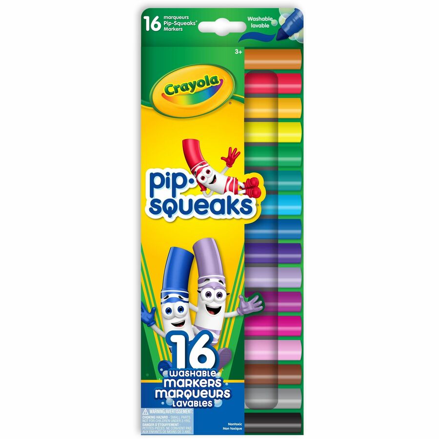 [724666] Pip-Squeaks® Washables Crayola Markers, Mini Format (Box of 16)