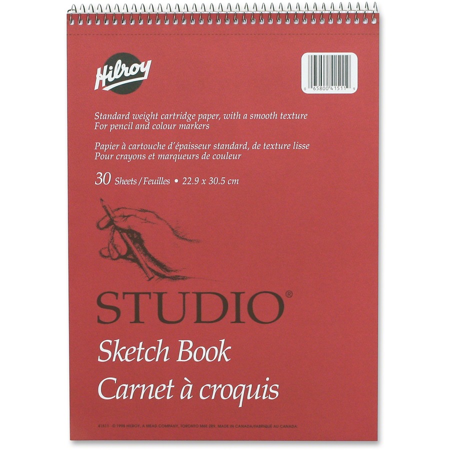 Studio Pro Sketch Book, 9" X 12 ", 30 white sheets
