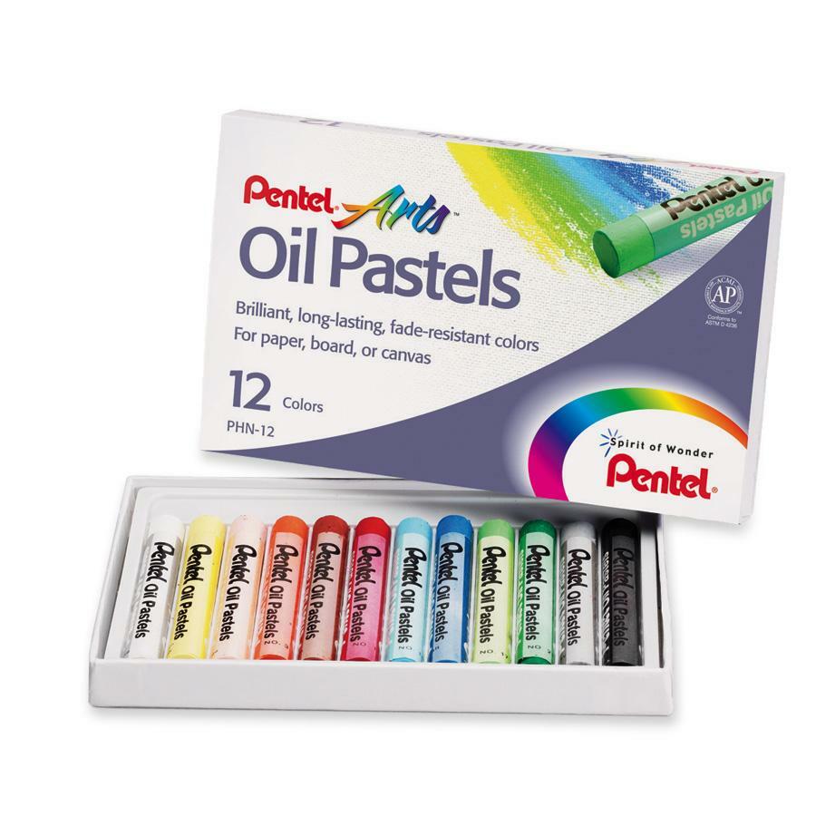 Pastels à l'huile Pentel (Boîte de 12 couleurs)